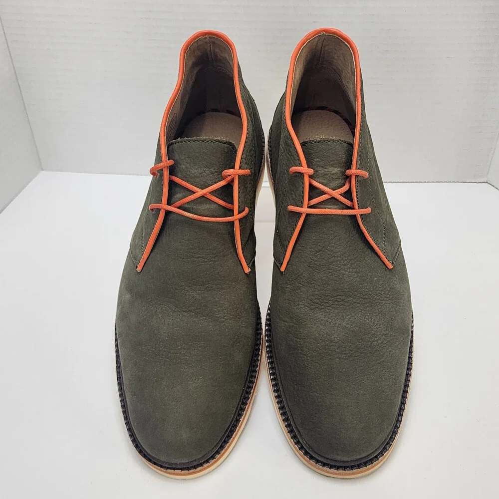 Polo Ralph Lauren Whiston Chukka Boots 10.5 Army Green Suede Welt Non Slip
